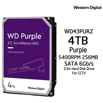 Western Digital WD43PURZ Surveillance Purple 4TB 256MB 